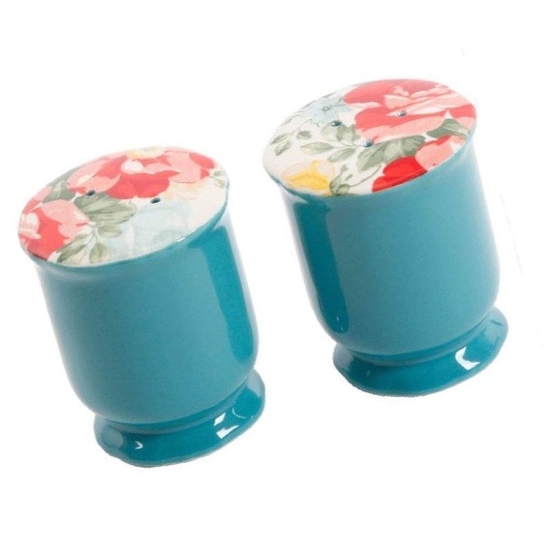 The Pioneer Woman Vintage Floral Ceramic Salt and Pepper Shaker