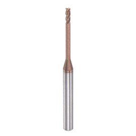 QUARKZMAN Square Nose End Mill 4 mm Shank 2 mm x 20 mm Titanium Coated Solid Carbide 4 Flutes Extra Long Milling End Mill for Stainless Steel Alloy Hardened Steel