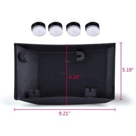 G-PLUS Exterior Pillar Moulding Trim Cladding Replacement for 2015-2019 Ford Transit (Gas Engine Only) Black LH Driver Side Under Fuel Door