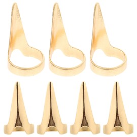 Mikinona 10pcs Layered Barber Tools Braiding Tools Hair Rings for Braiding Nail Accessories Cosplay Ring Nail Parting Ring for Braiding Hair Finger Nail Ring Nail