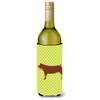 Caroline's Treasures BB7768LITERK Duroc Pig Green Wine Bottle Hugger Bottle