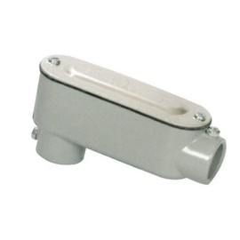 Morris 14150 EMT Set Screw Conduit Body, Aluminum, Type LB, Cover and Gasket, 1/2" Thread Size, 5-Pack