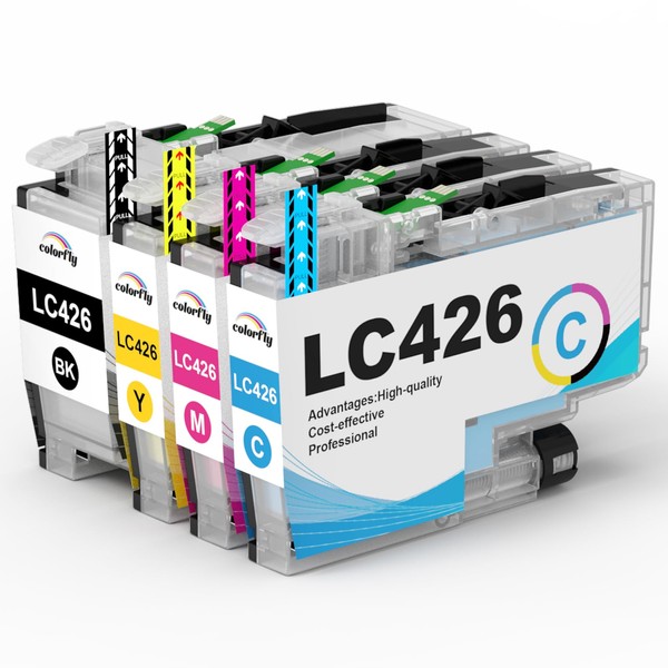 LC426 LC 426 Printer Cartridges Compatible with Brother LC-426 LC-426XL Ink Cartridges for Brother MFC-J4335DW,MFC-J4340DW, MFC-J4540DW, MFC-J4540DWXL (LC426 1 Black, 1 Cyan, 1 Magenta, 1 Yellow)