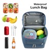 NOL Dual Compartment Insulated Lunch Bag Leakproof Cooler Tote Bag