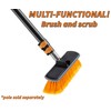 Medium Bristle Deck Brush and Scrub Brush Attachment (Pole Sold