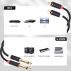 Menewstart Dual 1/4 TS to Dual RCA Stereo Audio Interconnect