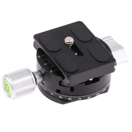 FOTGA 360° Rotatable Panorama Head with Swivel Clamp and 50 mm Quick Release Plate 1/4 Inch Screw for Arca-Swiss Tripod Monopod Ball Head DSLR Camera