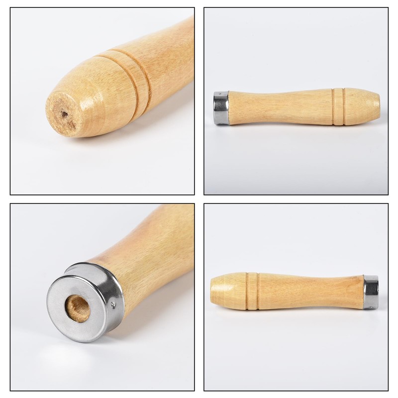 TopHomer 20 Pieces Wooden File Handle, Safety File Handle with