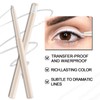 Apooliy 2pcs Eyeliner,Hochpigmentierter Eyeliner-Stift,Glatter cremiger Eyeliner,Wasserfester weißer Eyeliner,Langlebiger schwarzer Eyeliner，Braun