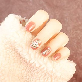 Set of 24 Nails, Fake Nails, Sweet and Cute, Yumogane, 3D, Decorative, Party, After-Party, etc.
