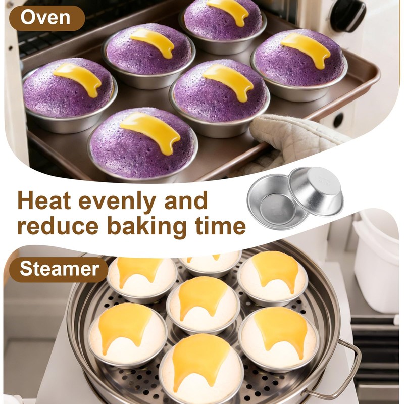 ZANHIX 24 Pcs Puto Molder Filipino Stainless Steel - Medium-Size