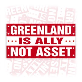 Greenland is Ally Not Asset | Bumper Sticker or Car Magnet | I Support Greenland is Not for Sale Magnetic Bumper for Trucks Vans Cars [7.5x3.75]