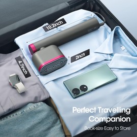 Travel Clothes Steamer, Powerful 1200W Handheld Garment Steamer, 15s Fast Heat-Up & 10-Min Continuous Steam, Mini Portable Iron with 5-in-1 Wrinkle Remover Kit (110V Only)