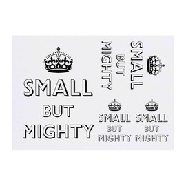 4 x 'Small But Mighty' Temporary Tattoos - Water Resistant, Skin-Safe, Non-Toxic Transfers, Mixed Sizes (TO00085466)