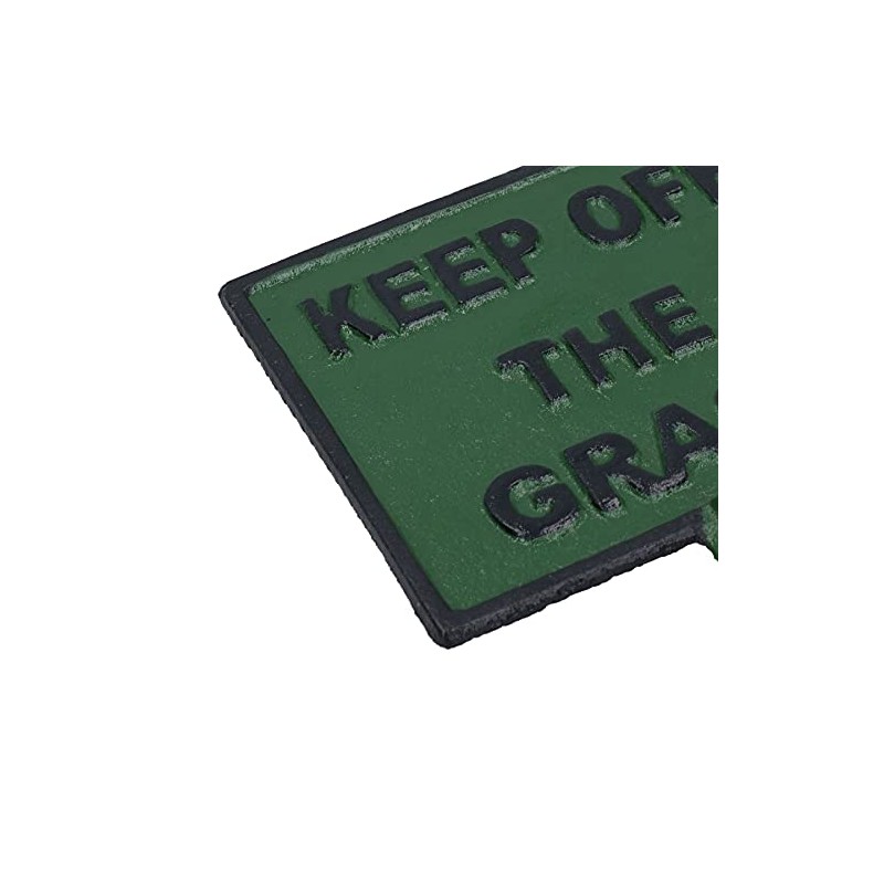 Keep off Grass Sign Cast Iron Sign Plaque Spike Stake