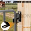 BOODVON 2 Way Gate Latch, Heavy Duty Lockable Two Way
