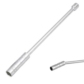 MYLERCT Magnetic Spark Plug Wrench 14 mm with 360° Rotating Head 32 cm Extension Key 12 Groove Thin Wall Design for Car Repair Chrome Vanadium Steel