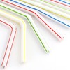 200 Bendable Straws, Flexible Straws, Striped Fun Colorful Drinking Straw,
