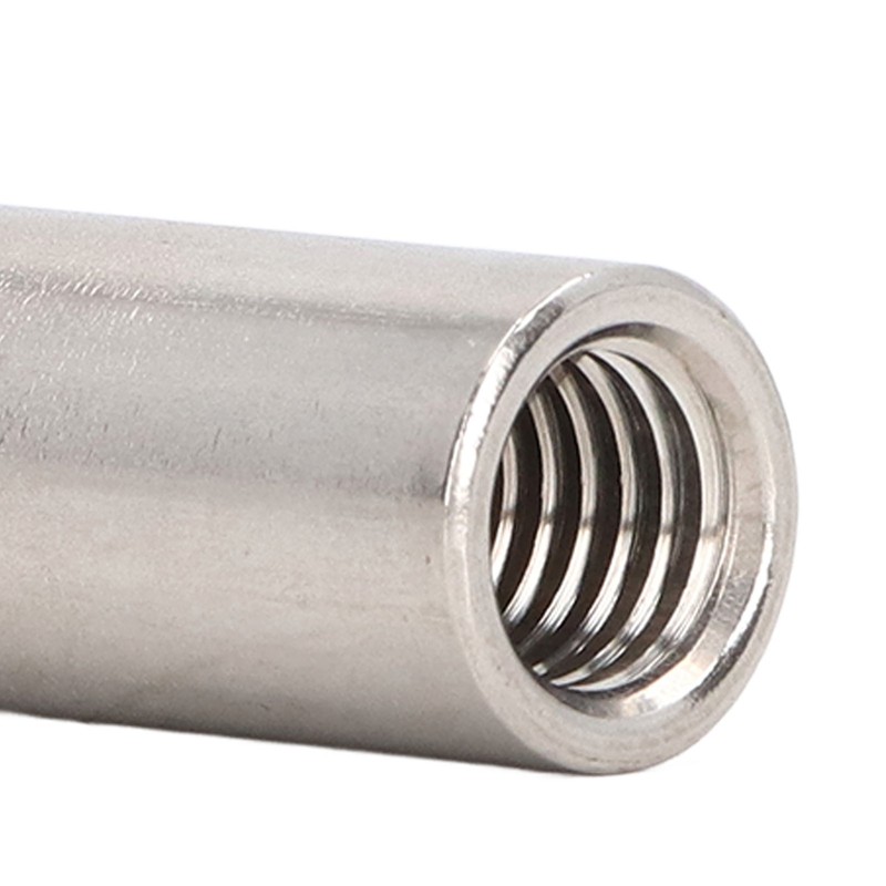 10 Pcs Round Coupling Nut M10x1.5 L35mm Stainless Steel Round