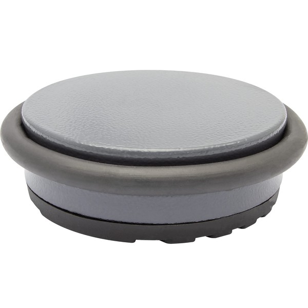Wagner Doorstop Big Disk Color Grey - Ø 98 x 30 mm, grau, Premium Buffer Made of Coated Industry Steel, Thermostatic Rubber, to be Placed on The Floor, 750 g - 15519201