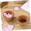 WHAMVOX Handmade Woven Baskets Set 2 Pieces Rattan Storage Baskets