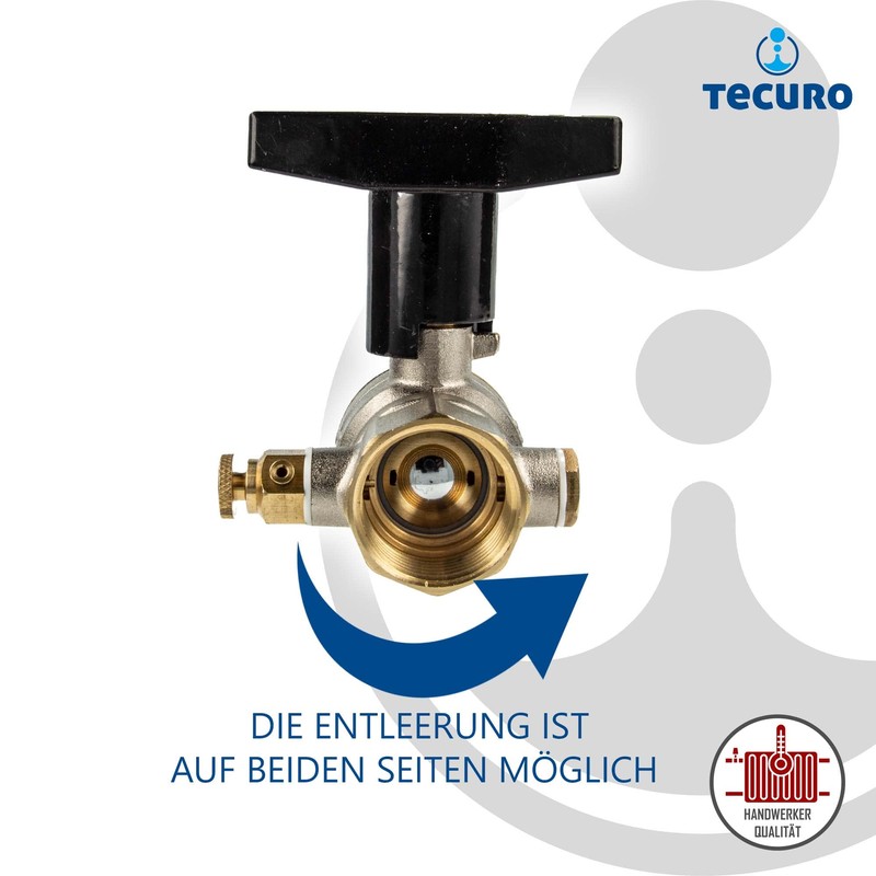 tecuro Ball Valve on Both Sides Internal Thread Rp 3/4