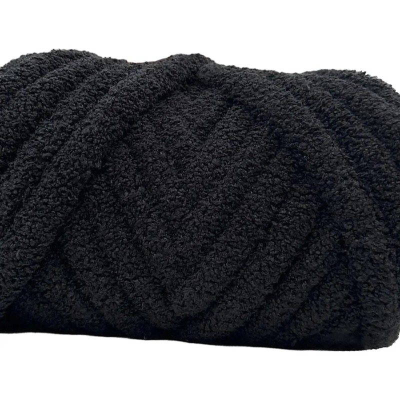 Hilo Grueso Grueso, Hilo De Punto Acogedor, Ligero, Negro