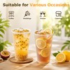 KesaPlan 50 Pack 16oz Clear Frosted Plastic Cups, Disposable Wedding