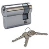 30/10mm (40mm) Nickel Euro Single Cylinder Lock Barrel with 3
