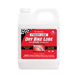 Finish Line DRY Teflon Bicycle Chain Lube, 32-Ounce Quart Jug