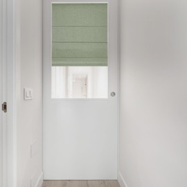 Changshade Cordless Roman Shades For Indoor Windows French Doors Light Filtering Roman Blinds, Custom Thermal Insulated Heat Blocking For Home, Living Room, Bedroom, Bathroom, Nursey, Linen Light Grey