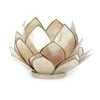 Contrast Smoke Brown Capiz Shell Opening Lotus Flower Bulb Tealight