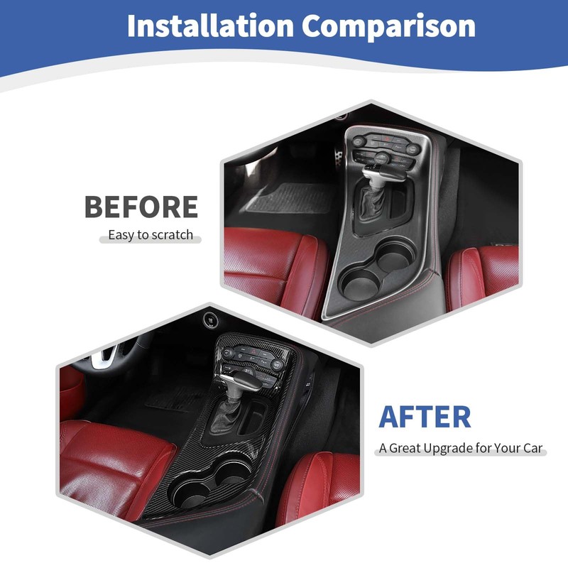 RT-TCZ for Challenger Carbon Fiber Center Console Gear Shift Panel