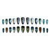ONPRESS 24Pcs Gothic Press on Nails Medium Almond Fake Nails