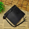 Le'aokuu Men's Genuine Leather Wallet Organiser Double Checkbook Wallet Pattern