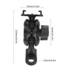 TELESIN 360 Degree Rotation Motorcycle Rearview Mirror Support Clamp Motion