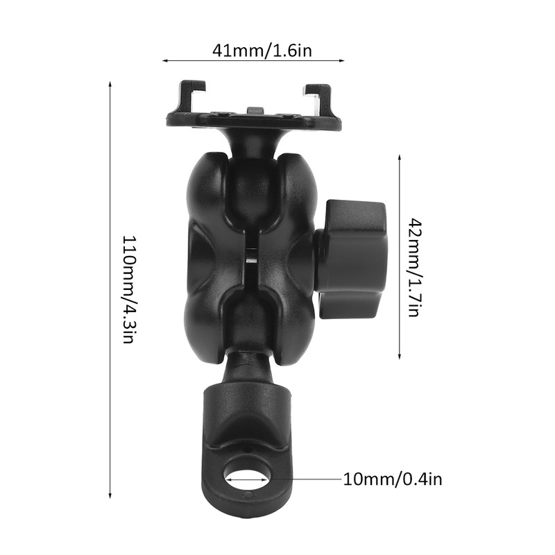 TELESIN 360 Degree Rotation Motorcycle Rearview Mirror Support Clamp Motion
