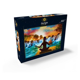 MyPuzzle Waterfall Yoga - Premium 500 Piece Jigsaw Puzzle for Adults