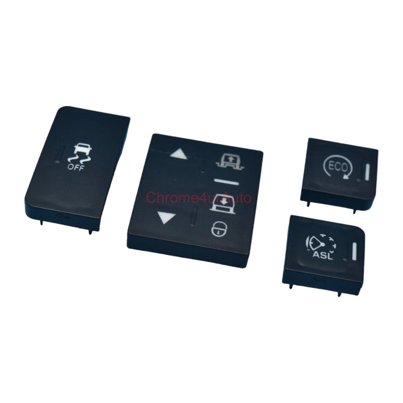 Chrome4urAuto Interior Center Console with ECO Button Cover Caps for