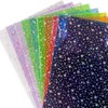 XHT 10 Pcs Shiny Transparent PVC Vinyl, Glitter Star Pattern