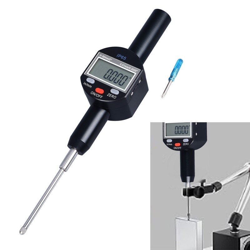 Digital Dial Indicator 0.01mm 0.0005in Resolution 0 To 50mm 2in