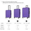 Udorich 3 Piece Hardshell Luggage Set with Double Spinner Wheels,