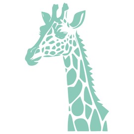 GRAZDesign Wandtattoo Giraffe Safari Aufkleber einfarbig - Wandaufkleber Wohnzimmer Flur - selbstklebend - 76x50cm / mint