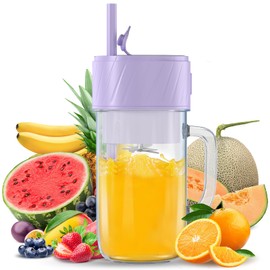 Mini Portable Blender, 400 ml Mini Smoothies Mixer with 6 Blades for Smoothies and Smoothies Electric Personal Blender for Office and Gym, Travel