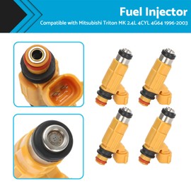 MAX COOL 4Pcs Fuel Injectors CDH275 Replacement Fuel Injector Suitable for 96-03 Mitsubishi Triton MK 2.4L 4CYL 4G64