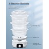 Cozeemax 3 Tier Electric Food Steamer for Cooking, 13.7QT Vegetable