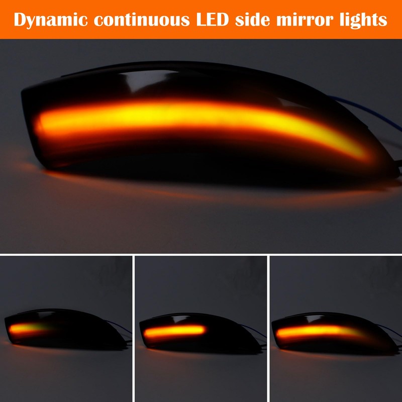 doiplent [2pcs] Side Mirror Turn Signal Lights for Ford Fiesta