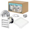 JPFLAEYX Dryer Vent Kit 4 Inch with Metal Bird Guard,