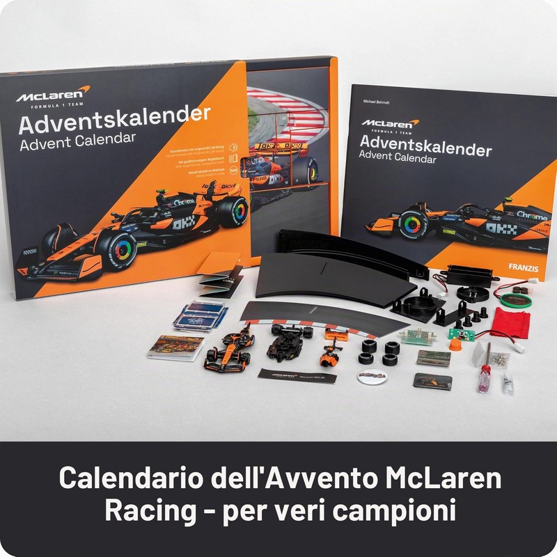 FRANZIS McLaren Racing 67391 - Calendario dell'Avvento 2025, modello in