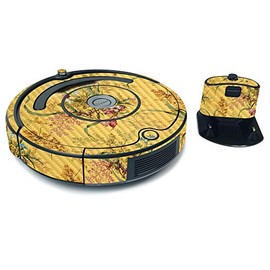 MightySkins Carbon Fiber Skin for iRobot Roomba 675 Max Coverage - Yellow Marble End | Protective, Durable Textured Carbon Fiber Finish | Easy to Apply, Remove, and Change Styles | Made in The USA